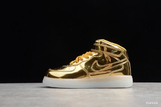 Force Metallic Mid Nike 314197-8100 1 Gold Air Kids WB 0926